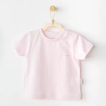 Andywawa Ac25971 Casual Bebek Tişört Pink