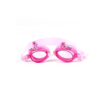 BERMUDAKarikatür Su Geçirmez Anti-Sis Yüksek Çözünürlüklü Çocuk Yüzme Gözlükleri Pembe Yunus