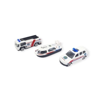 3lü İş Makinaları Road Seti - Die Cast - DS044 - Ambulans