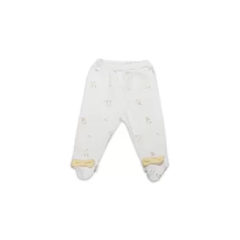 Bistyle Patikli Alt Welcome Baby Duck 16107 Sarı-ekru