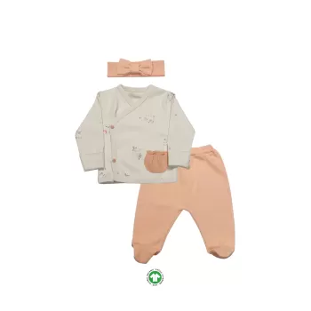 Bistyle 3lü Zıbın Takım Fluffy And Lovely 13106 Bej