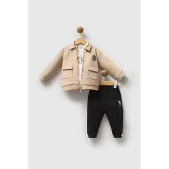 U.s. Polo Assn 3lü Takım Usb2549 Bej