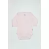 Bistyle Organik Natural Basic Style Kruvaze Uzun Kol Body Bs17102 Pembe