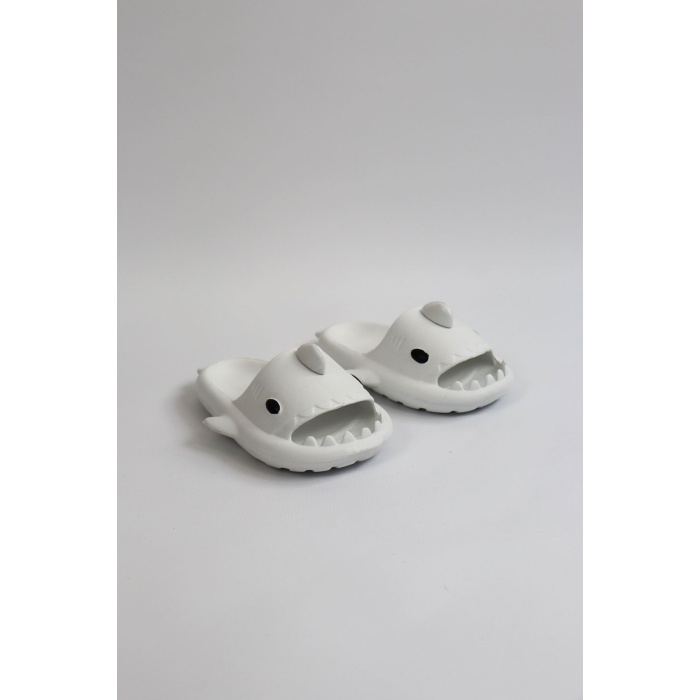 Wagoon  WG500 Köpekbalığı Beyaz Unisex Tam Ortopedik Terlik Shark Slides Cocuk