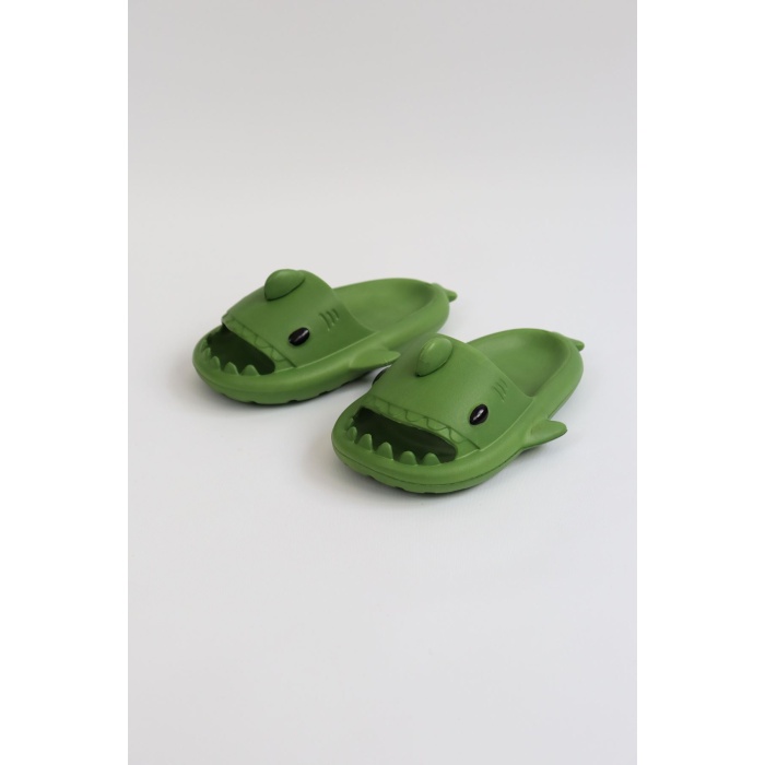 Wagoon  WG500 Köpekbalığı Haki Unisex Tam Ortopedik Terlik Shark Slides