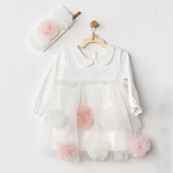 Dress Band Petit Love Elbise Takım Ekru