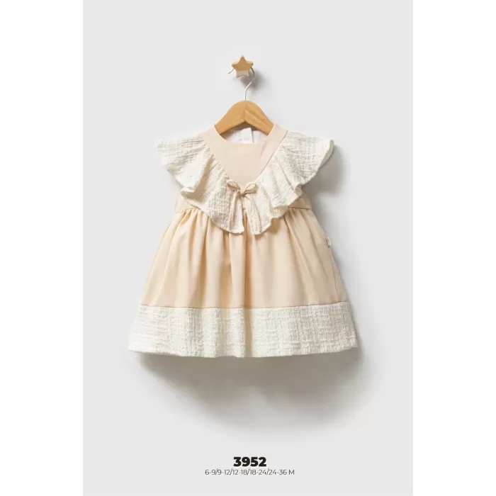 Tongs Baby Bebek Elbise 3952 Bej
