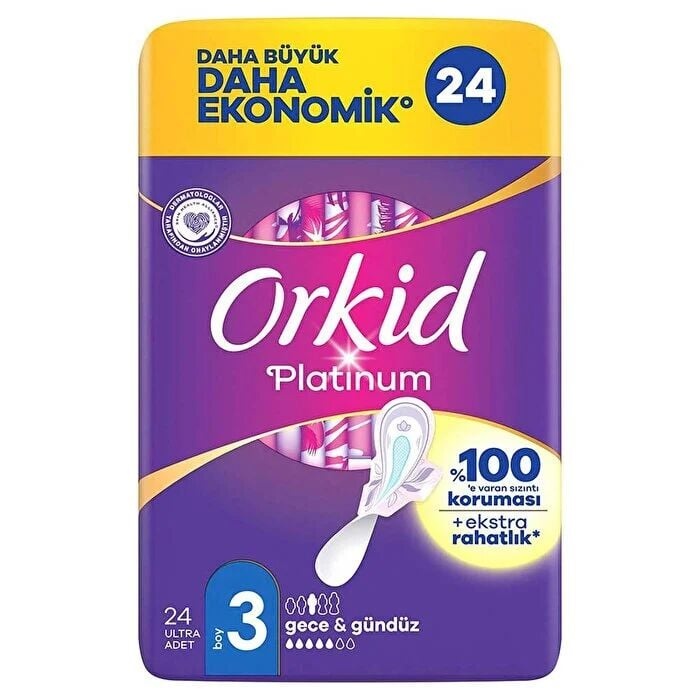 Orkid Ultra Platinum Gece Ped 24Lü