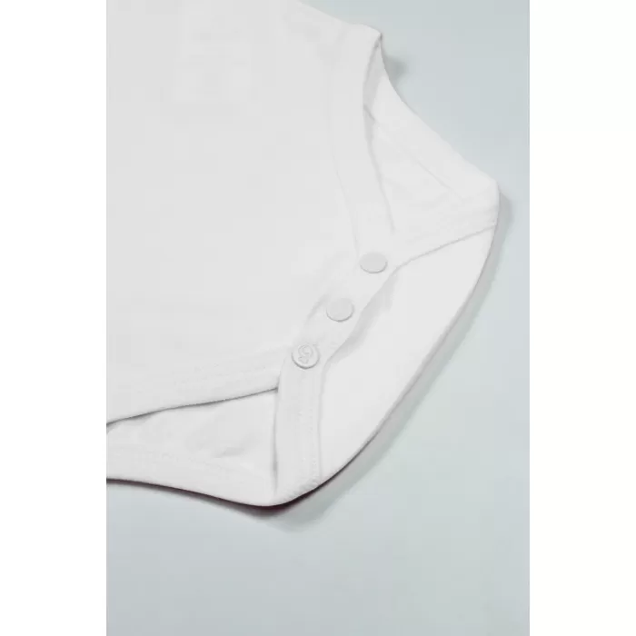 Bistyle Organik Natural Basic Style Yarım Kol Body Bs17103 Beyaz