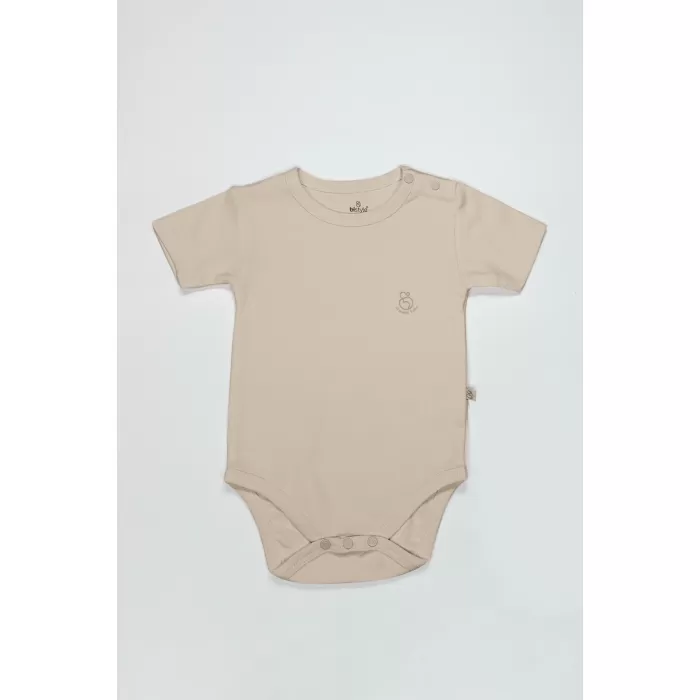 Bistyle Organik Natural Basic Style Yarım Kol Body Bs17103 Bej