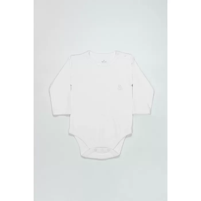 Bistyle Natural Basic Style Uzun Kol Body 17104 Beyaz
