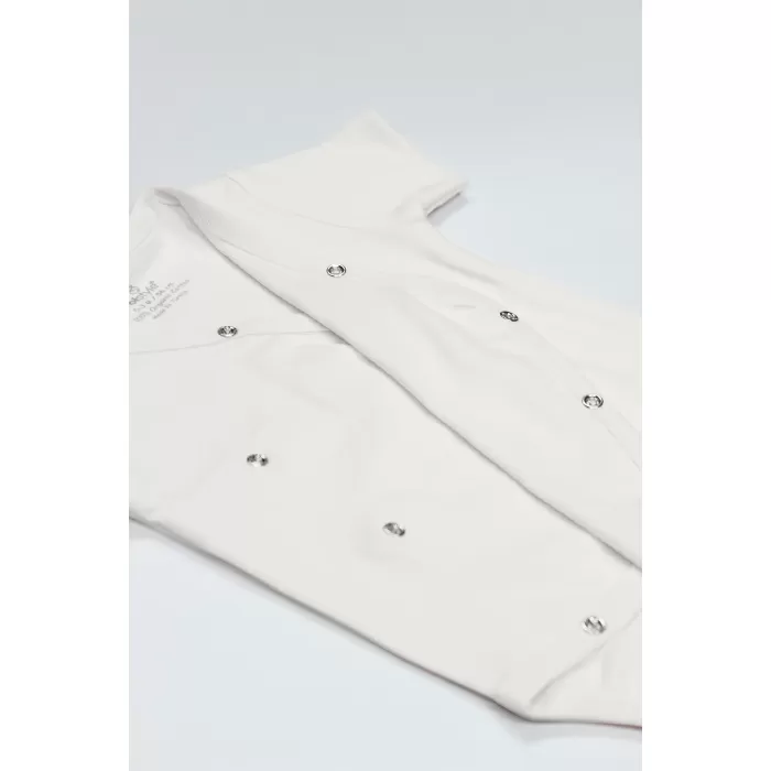 Bistyle Organik Natural Basic Style Kruvaze Yarım Kol Body Bs17101 Ekru