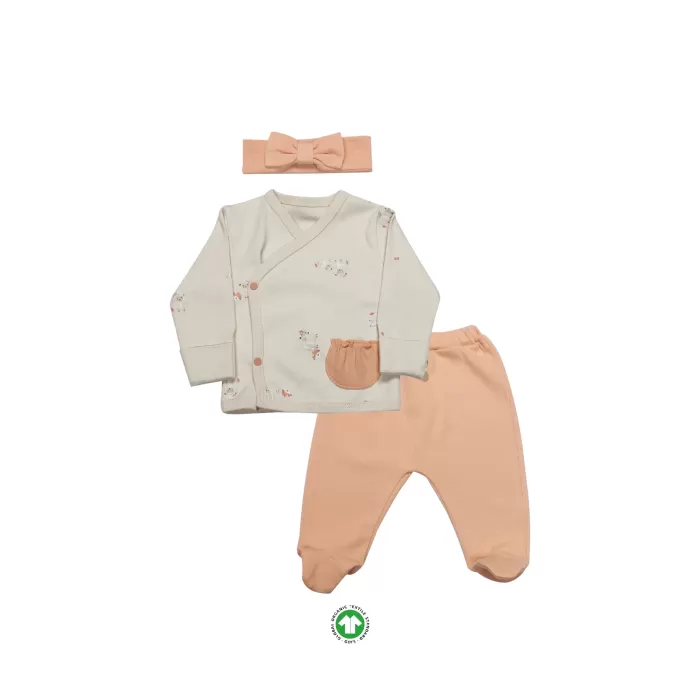 Bistyle 3lü Zıbın Takım Fluffy And Lovely 13106 Bej