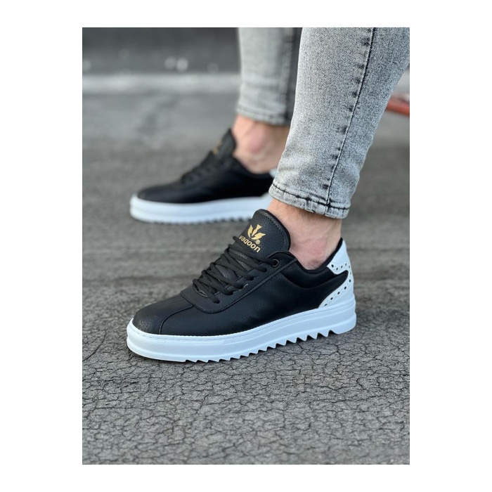 Wagoon WG021 Siyah Beyaz Erkek Casual Ayakkabı