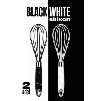 Turk Mermer Desen Silikon Çırpıcı - Yumurta ve Sos Çırpıcı, Mutfak Çırpıcısı, Çırpma Teli