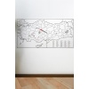 Yazılabilir Türkiye Haritası Manyetik Duvar Stickerı 110 x 56 cm (4767)