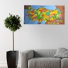 Renkli Türkiye Haritası Manyetik Yapıştırıcı Gerektirmeyen Duvar Stickerı 118 CM * 56 CM (4767)