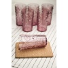 Akrilik Mürdüm 6lı Uzun Bardak & Su Meşrubat Bardağı 750 ml ( Büyük Boy & Cam Değildir )
