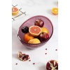 Akrilik Barok Mürdüm Büyük Oval Meyve & Salata Kasesi & Karıştırma Kabı / 3,3 Lt  (CAM DEĞİLDİR)