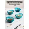 Akrilik Barok Aquamarin Oval 4lü Küçük Kase Seti & Çerezlik & Sunumluk & İkramlık (Cam Değildir)