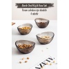 Akrilik Barok Füme Oval 4lü Küçük Kase Seti & Çerezlik & Sunumluk & İkramlık (Cam Değildir)