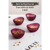 Akrilik Barok Mürdüm Oval 4lü Küçük Kase Seti & Çerezlik & Sunumluk & İkramlık(Cam Değildir)