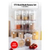 12li Barok Yuvarlak Büyük Kavanoz Seti & Saklama Kabı & Erzak Kabı (12*2000 ML)