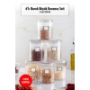 6lı Barok Yuvarlak Büyük Kavanoz Seti & Saklama Kabı & Erzak Kabı (6*2000 ML)