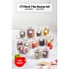 12li Barok Yuvarlak 2 Boy Kavanoz Seti & Saklama Kabı & Erzak Kabı 6*500 ML,6*250 ML)