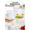 Akrilik Beyaz 5 Parça Sürahi & Rende & Süzgeç & Mini Süzgeç & Kaşıklık & Mutfak Çeyiz Seti