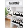 10 Lu Set Ayarlanabilir Ayakkabı Rampası & Ayakkabılık Düzenleyici & Organizer