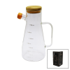 DAMLATMAZ CAM YAĞDANLIK BAMBU KAPAKLI ÖLÇEKLİ 900ML (4767)