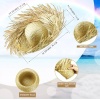 Tropikal Parti Naturel Hasır Hawaii Şapkası 13x36 cm (4767)