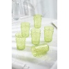 Akrilik Yeşil 6lı Kısa Bardak & Su Meşrubat Kahve Yanı Bardağı 400 ml ( Cam Değildir )