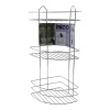 3 KATLI - ÜÇGEN   KROM   METAL  BANYO KÖŞELİK - DUŞKABİN RAF (4767)