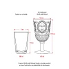 Akrilik Kırmızı Tekli Kadeh & Su Meşrubat Kahve Yanı Bardağı 450 ml ( Cam Değildir )