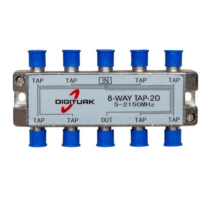 DIGITURK 5-2150 MHZ 20DB 8 YOLLU TAP SWITCH 1/8 SPLITTER (4767)