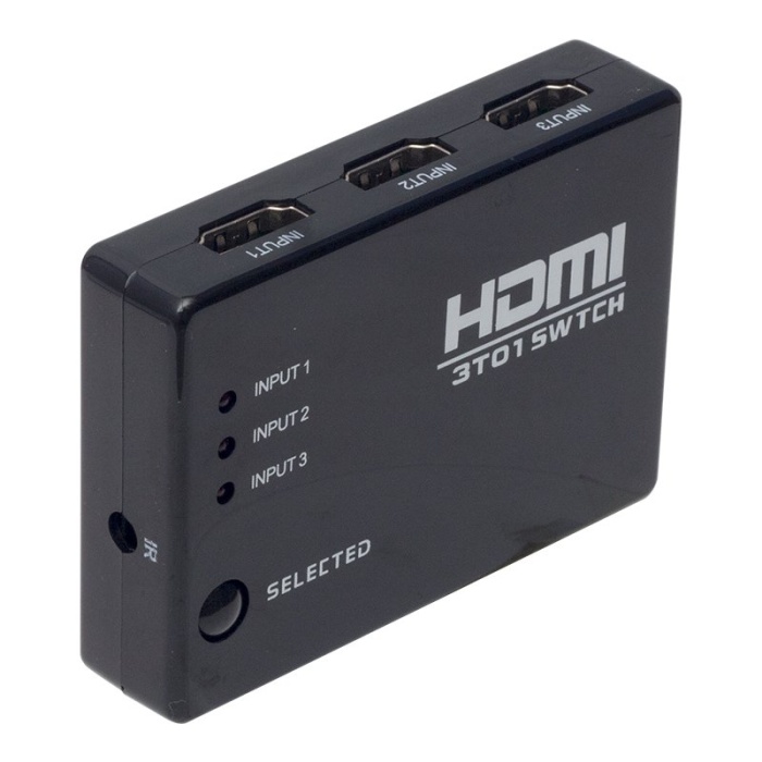 3 GİRİŞ 1 ÇIKIŞ HDMI SWITCHER TOPLAYICI KUMANDALI ADAPTÖRSÜZ (4767)