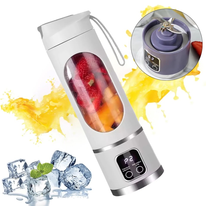 450ML SHAKEN TAKE KİŞİSEL SMOOTHİE TAŞINABİLİR BLENDER MEYVE SIKACAĞI ŞARJLI BEYAZ (4767)
