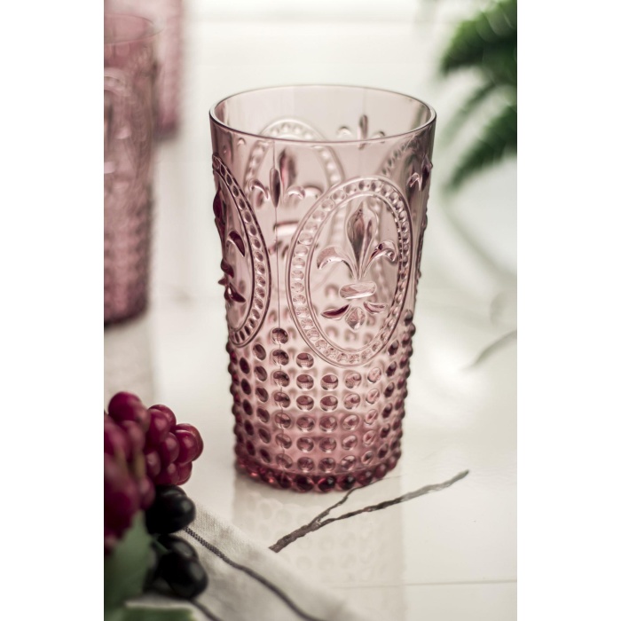Akrilik Mürdüm 6lı Uzun Bardak & Su Meşrubat Bardağı 750 ml ( Büyük Boy & Cam Değildir )