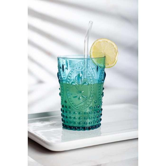 Akrilik Aquamarin 6lı Kısa Bardak & Su Meşrubat Kahve Yanı Bardağı 400 ml ( Cam Değildir )
