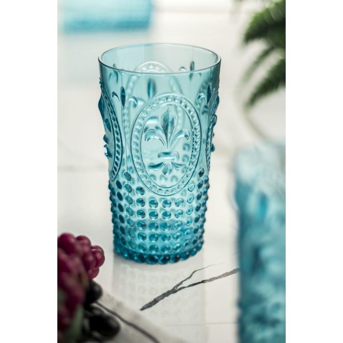 Akrilik Aquamarin Tekli Uzun Bardak & Su Meşrubat Bardağı 750 ml ( Büyük Boy & Cam Değildir )