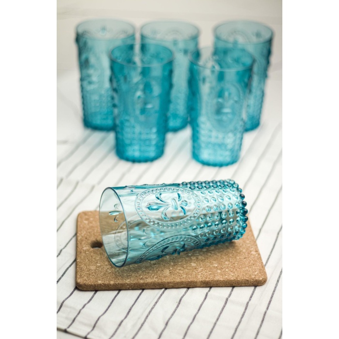 Akrilik Aquamarin Tekli Uzun Bardak & Su Meşrubat Bardağı 750 ml ( Büyük Boy & Cam Değildir )