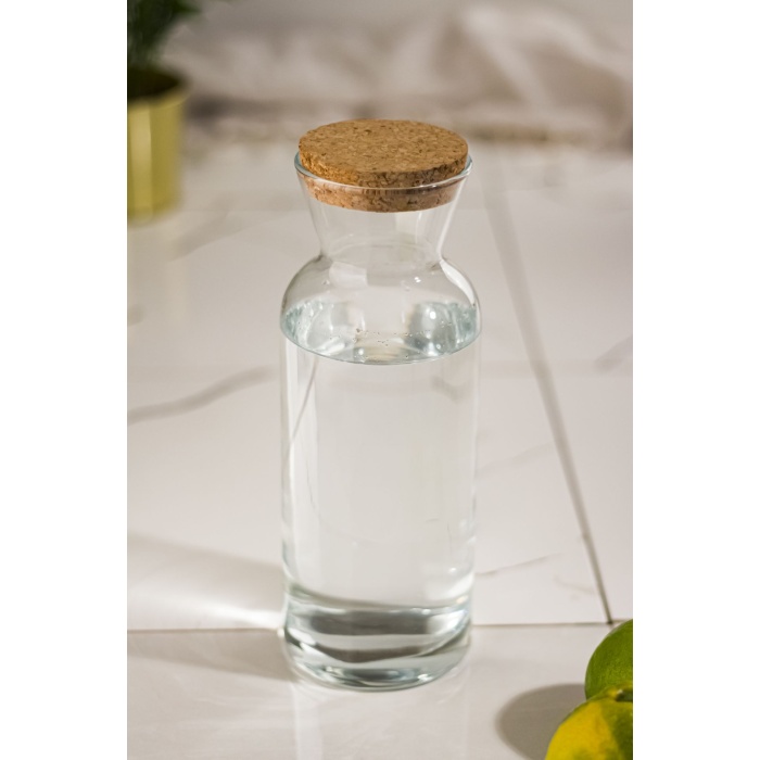 Mantar Kapaklı Karaf & Sürahi 1.5 Lt (Buzdolabı Kapak Rafına Sığar)