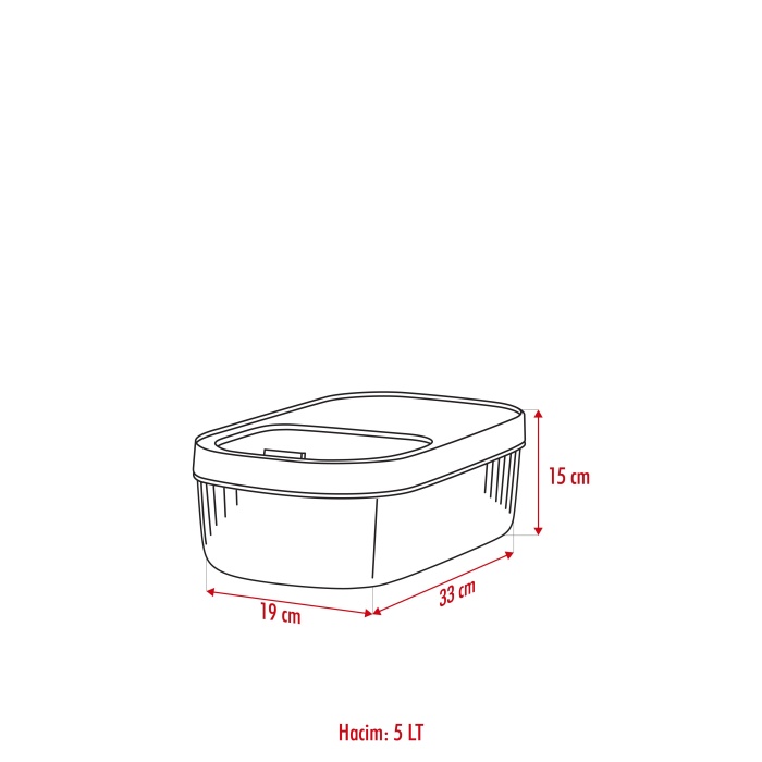 2Li 5 LT Multibox Kayar Kapaklı Saklama Kabı & Erzak Kabı & Toz Ve Tablet Deterjan Kutusu ( ETİKET HEDİYELİ )
