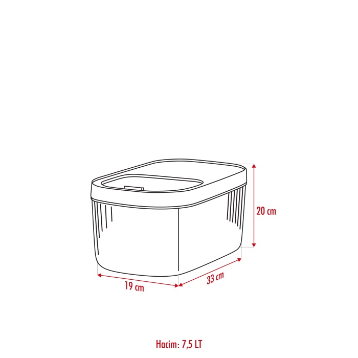 2Li 7.5 LT Multibox Kayar Kapaklı Saklama Kabı & Erzak Kabı & Toz Ve Tablet Deterjan Kutusu ( ETİKET HEDİYELİ )