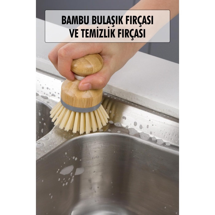 Bambu Bulaşık Temizlik Fırçası & Mutfak Banyo Temizlik Fırçası