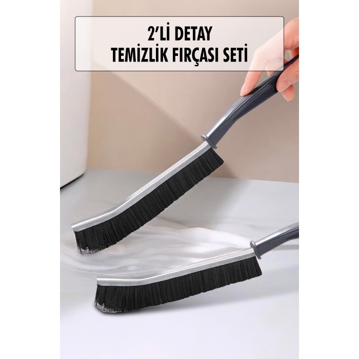 2 Li Çok Amaçlı Temizlik Fırçası & Derz Fırçası & Mutfak Banyo Temizlik Fırçası