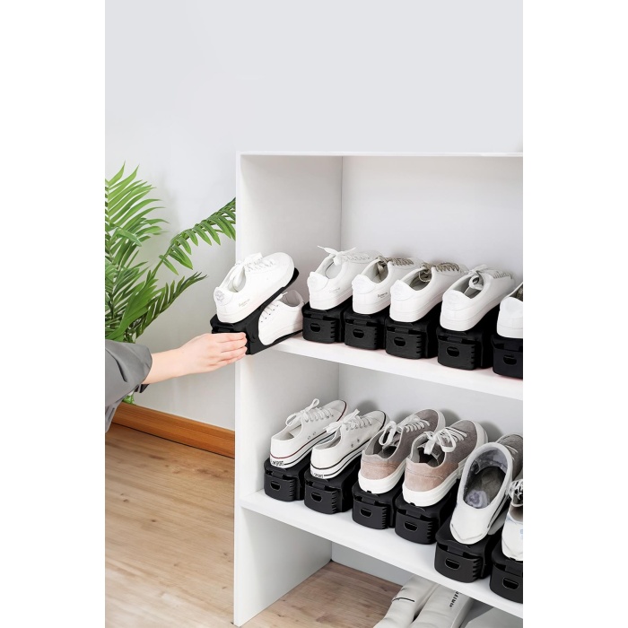 5 Li Set Ayarlanabilir Ayakkabı Rampası & Ayakkabılık Düzenleyici & Organizer