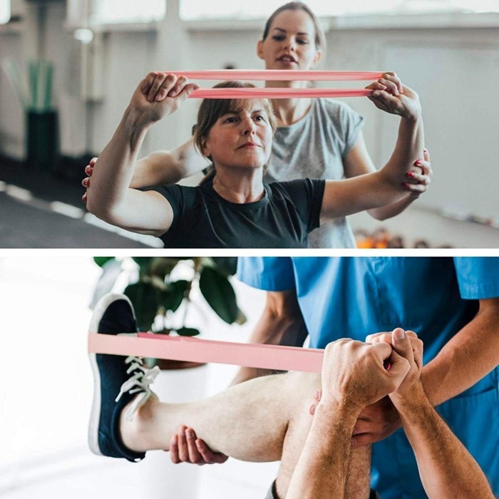 5li Egzersiz Direnç Bant Seti Pilates Crossfit Ekipmanları (4767)